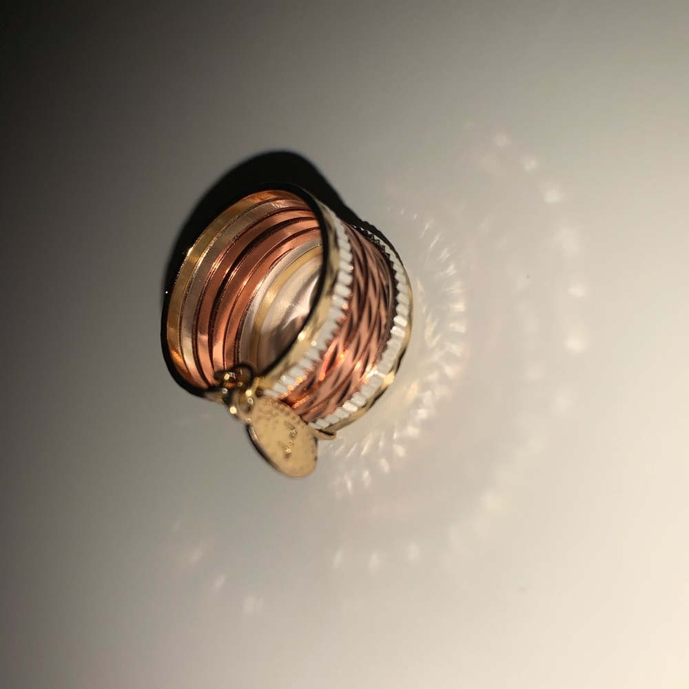 Gold Plated ring with a Virgin Mary little jewel